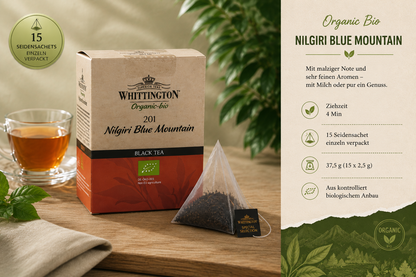 Whittington Organic Bio Nilgiri Blue Mountain Schwarztee