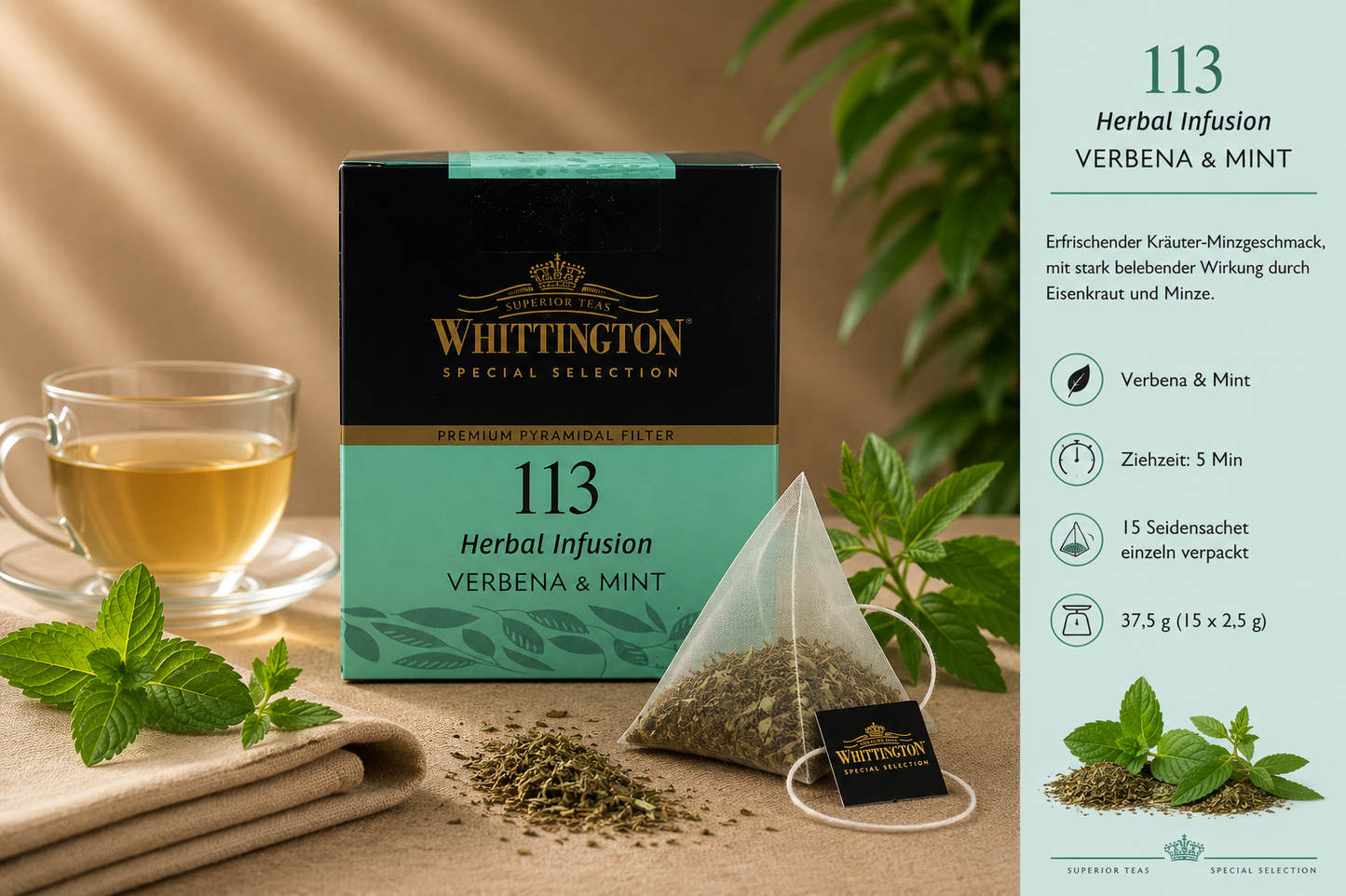 Whittington Verbena & Mint Kräutertee
